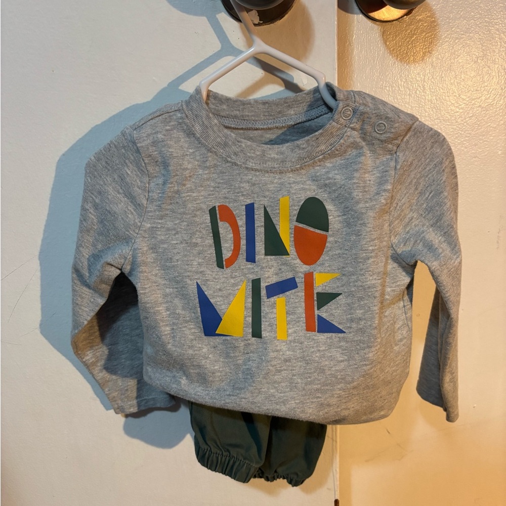Gray Dino Mite Kids Shirt